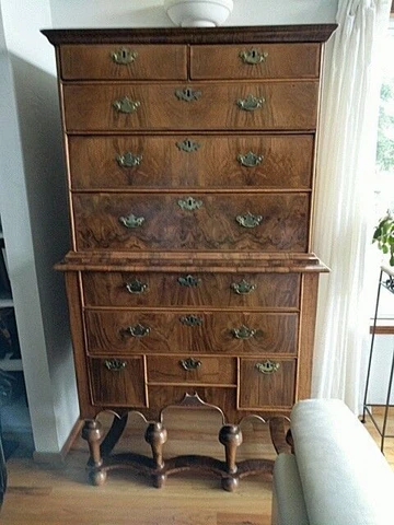 18th Century English chest on chest Queen Anne style legs - AMAZING! Cover