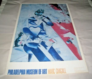 1985 Poster Philadelphia Museum of Art Marc Chagall Half-Past Three The Poet - Bild 1 von 11