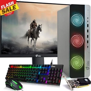 HP RGB 800 G3 Gaming PC i5-6500 16GB 1TB SSD NVIDIA GT 1030 New 24"LED Windows11 - Afbeelding 1 van 9