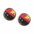 Mylery Studs Pair with Motif Papua New Guinea Port Moresby Flag