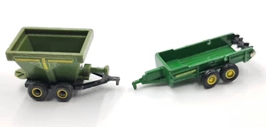 Lot of 2 John Deere Hydra Push Spreader # 574 & Grain Cart ERTL 1/64 Vintage - Picture 1 of 6