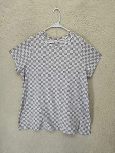 Top donna Lularoe extra large bianco stampato misto poli manica corta maglietta casual - Foto 1 di 17