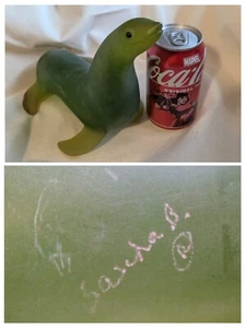 1960's Seal Green Resin Sascha Brastoff 9 In Long Hollywood CA - Picture 1 of 10
