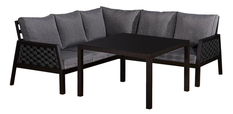 Gartenset Gartenessgruppe Lounge Ariana schwarz 1b 2. Wahl