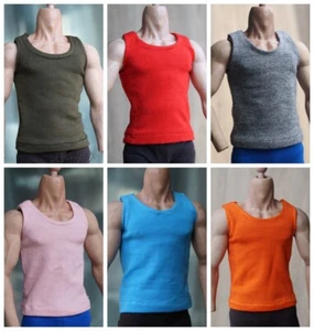 1/12 Scale T-shirt Sleeveless Vest Model F 6" Male & Female Action Figure Body - Picture 1 of 18