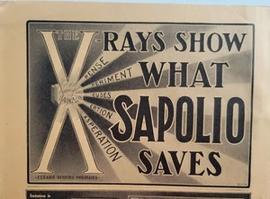 1908 the rays show what Sapolio Soap saves vintage original ad - Picture 1 of 1