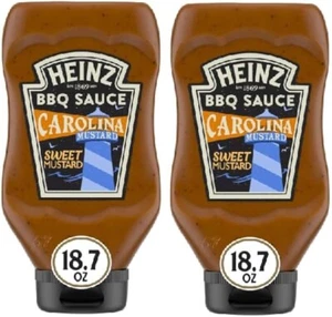 Salsa barbacoa estilo mostaza Heinz Carolina (botellas de 18,7 OZ, paquete de 2) - Imagen 1 de 6