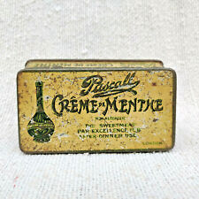 1940s Vintage Pascall Creme De Menthe Advertising Old Tin Box London TB533