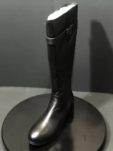 New Trotters Women's Lyra Leather Black Boots Size US 8 M - Picture 1 of 12