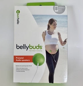 Wavhello V5-BB BellyBuds Prenatal Baby-Bump Headphones in White / Green - Picture 1 of 5
