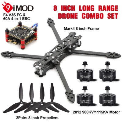 9IMOD 8inch 375mm Carbon Fiber Frame Propeller 900/1115KV Brushless Motor Combo - Image 1 of 4