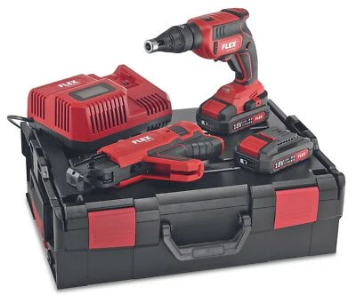Flex Akku-Trockenbauschrauber DW 45 18.0-EC M Magazinschrauber + 2x Akku 2.5 Ah  - Bild 1 von 4