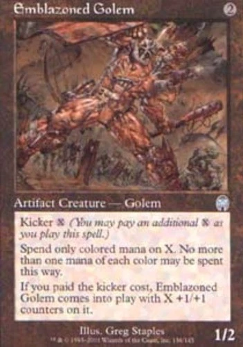Emblazoned Golem - Apocalypse #136/143 MTG Magic The Gathering - Image 1 of 1