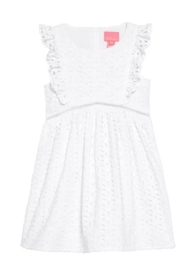 Lilly Pulitzer NWT Girls Madelina Dress White Petal Eyelet $98 Size 10 - Image 1 of 4