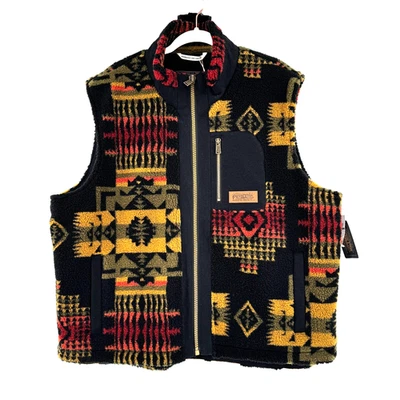 Pendleton Ridgeline Berber Fleece Aztec Vest Men's XXL Western Yellowstone NEW - Image 1 of 4