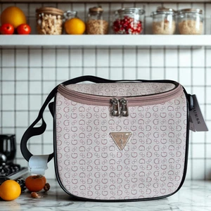 Guess Insulated Lunch Bag Junction Travel Signature Logo, light rose NWT - Picture 1 of 7