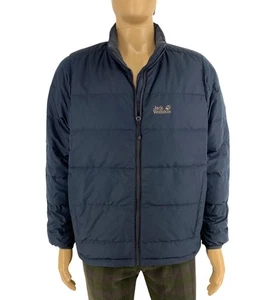 Jack Wolfskin Men Navy Blue Storm Lock Active Down Jacket Coat Size S - Picture 1 of 12