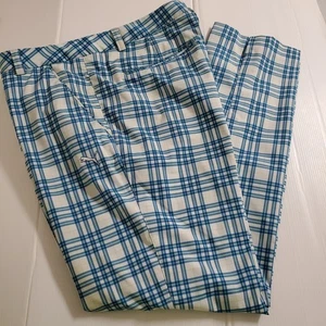 ⛳️ Puma Golf Sport Lifestyle karierte Hose 38x34 blau gelb weiß Slacks Cell - Bild 1 von 18