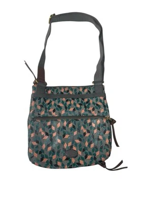 Fossil 斜挎包马赛克口音粉色绿色灰色金色五金件 — 第 1/4 张图片