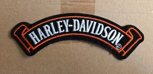 Harley Davidson Motorcycles Banner Embroidered Iron-on Patch Badge - Picture 1 of 3