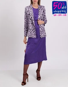 RRP€259 ANIYE BY Blazer Jacket IT40 US4 UK8 S Animal Print Made in Italy - Picture 1 of 12