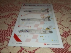 AVI PRINT 48006, 1/48 F-8E CRUSADER MIG MASTER PT. I DECAL SET - Picture 1 of 2