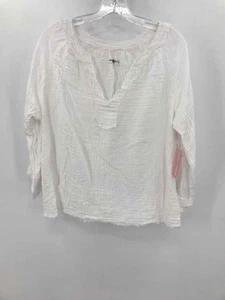 Pre-Owned Natural Life White Size Large Long Sleeve Blouse - Picture 1 of 3