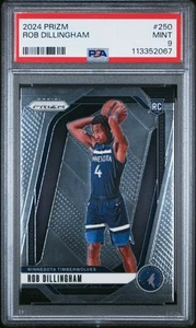 2024 PANINI PRIZM #250 ROB DILLINGHAM ROOKIE RC PSA 9 - Picture 1 of 2