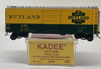 Kadee HO Scale 4905 Rutland 40’ PS-1 Boxcar w/ Scale Coupler #248 - Image 1 of 4
