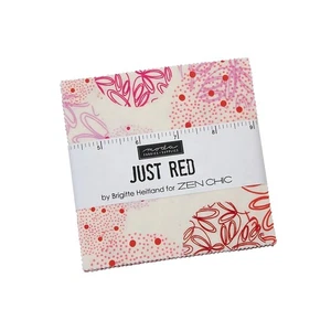 MODA Charm Square: Just Red by Brigitte Heitland ZEN CHIC - Picture 1 of 2