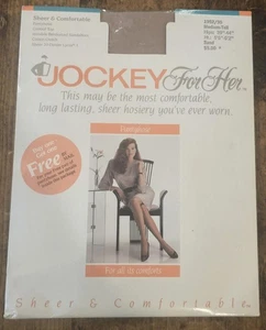 Jockey For Her Pantyhose Medium - Tall Sand Control Top Sheer & Comfortable New - Picture 1 of 3