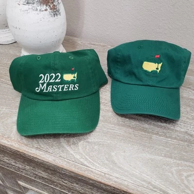 Lote de 2 gorras de algodón verde Masters 2022 Augusta National Golf American Needle Foto 1 de 4