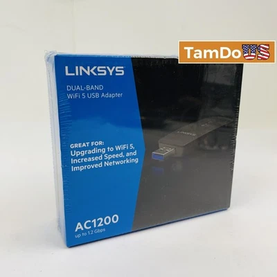 LINKSYS WUSB6300 AC1200 Dual-Band USB 3.0 Wi-Fi Adapter Wireless Dongle - Image 1 of 4