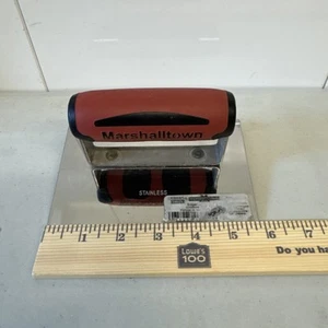 Marshalltown Curved Edger 6in x 4in Stainless Steel with DuraSoft Handle - Picture 1 of 6