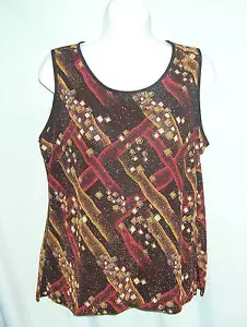 Top camicia Caribou New York metallizzato senza maniche elasticizzato taglia small #CL115 - Foto 1 di 4
