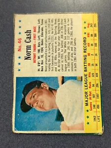 1963 Post - #46 Norm Cash Detroit Tigers Good @QJ20 - Bild 1 von 2