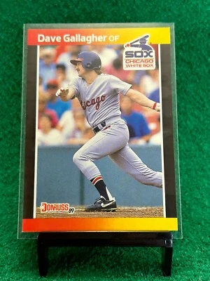 RARE MISPRINT - No . After INC 89 Donruss Baseball Dave Gallagher White Sox #384 - Image 1 of 3