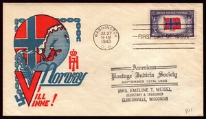 Scott 911 5 Cents Norway Staehle FDC Typed Address Planty 911-11 - Picture 1 of 2