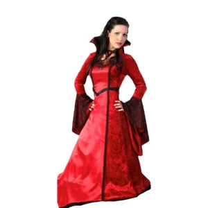 Gothic Women Long Dress Vampire Dress Halloween Pagan Costume Velvet Gown SMALL - Picture 1 of 4