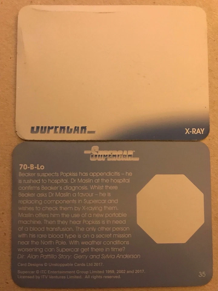 SUPERCAR: PRINTING PLATE PAIR: BASE CARD 35 - Image 1 of 1