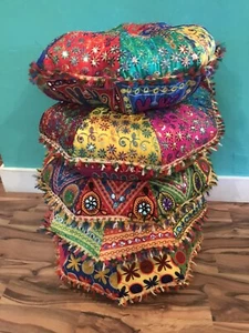 ORGANIC PARA PILLOWS HOUSEWARES BOHO EMBROIDERED HANDMADE UNIQUE PET BED - Picture 1 of 11