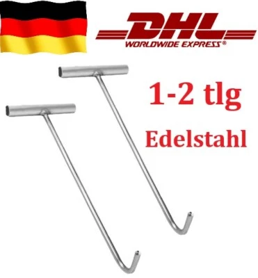 MARKENLOS Edelstahl Kanalhaken Schachthaken Kanaldeckelheber Haken Für Kanaldeckel DHL
