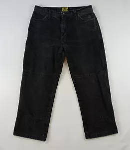 Draggin' Jeans Women's Lined Motorcycle Jeans Black Denim Size 12 Short Legged - Picture 1 of 10