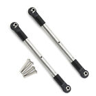 2x Stainless Steel Front Steering Adjustable Tie Rod For TRAXXAS 1/10 MAXX Truck