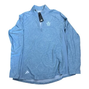 Adidas Women’s Essentials Long Sleeve Toronto Maple Leafs Polo Golf Large Blue - Picture 1 of 11