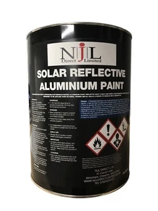 Roof Coating Paint Solar Reflective Aluminium Protect Bitumen Felt Metal 5L Njl - Picture 1 of 4
