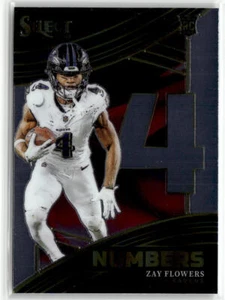 Zay Flowers 2023 Panini Select #NMB-ZFL Select Numbers - Imagen 1 de 2