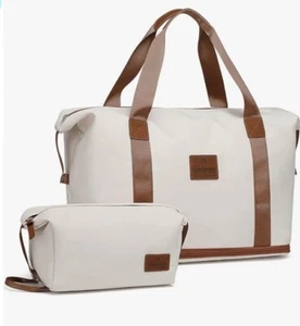 Travel Duffel Bag Weekender Expandable Tote Overnight Bag, Toiletry Bag Included - Picture 1 of 19