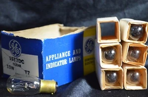 6 GE 15T7 DC Bayonet Clear Dual Contact 120 Volts 15W Appliance bulbs NOS - Picture 1 of 4
