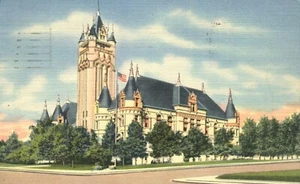 Postal de Spokane County Court House Spokane Washington 1952 - Imagen 1 de 2